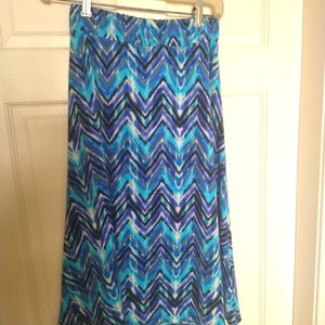 Beautiful XS blue and black zig zag skirt.